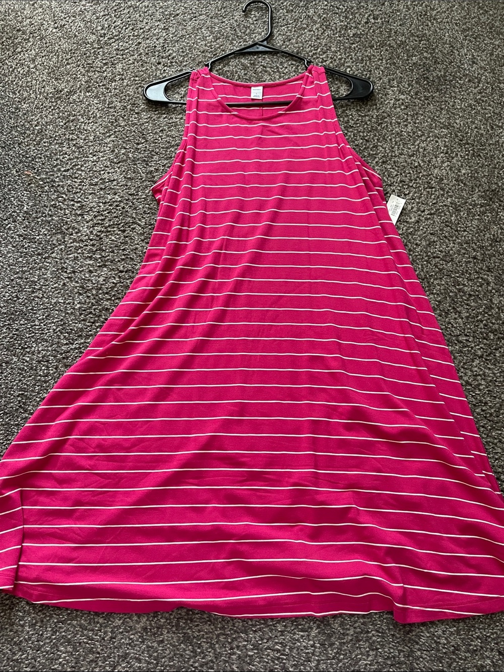 Striped Sleeveless Pink Swing Dress. Brand new with tags